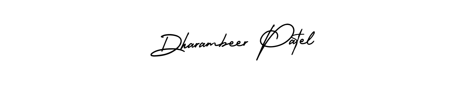 if you are searching for the best signature style for your name Dharambeer Patel. so please give up your signature search. here we have designed multiple signature styles  using AmerikaSignatureDemo-Regular. Dharambeer Patel signature style 3 images and pictures png