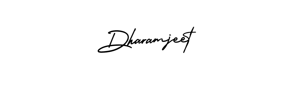 It looks lik you need a new signature style for name Dharamjeet. Design unique handwritten (AmerikaSignatureDemo-Regular) signature with our free signature maker in just a few clicks. Dharamjeet signature style 3 images and pictures png