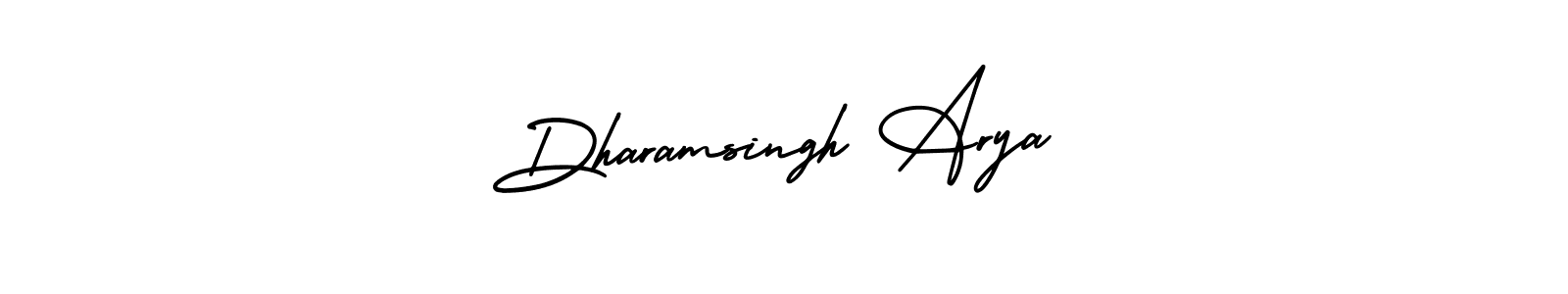 Make a beautiful signature design for name Dharamsingh Arya. With this signature (AmerikaSignatureDemo-Regular) style, you can create a handwritten signature for free. Dharamsingh Arya signature style 3 images and pictures png