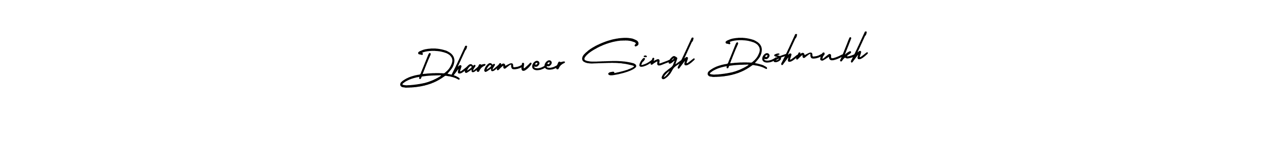 This is the best signature style for the Dharamveer Singh Deshmukh name. Also you like these signature font (AmerikaSignatureDemo-Regular). Mix name signature. Dharamveer Singh Deshmukh signature style 3 images and pictures png