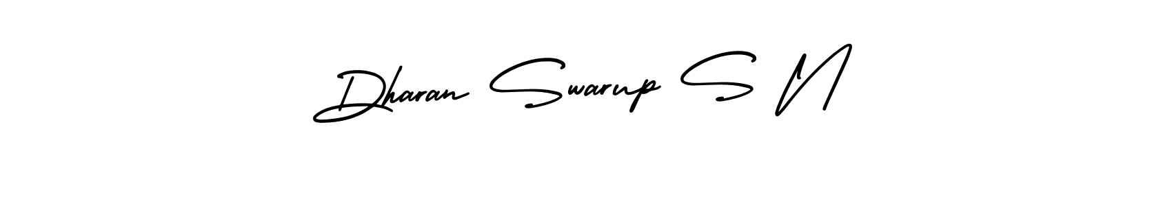 How to make Dharan Swarup S N signature? AmerikaSignatureDemo-Regular is a professional autograph style. Create handwritten signature for Dharan Swarup S N name. Dharan Swarup S N signature style 3 images and pictures png