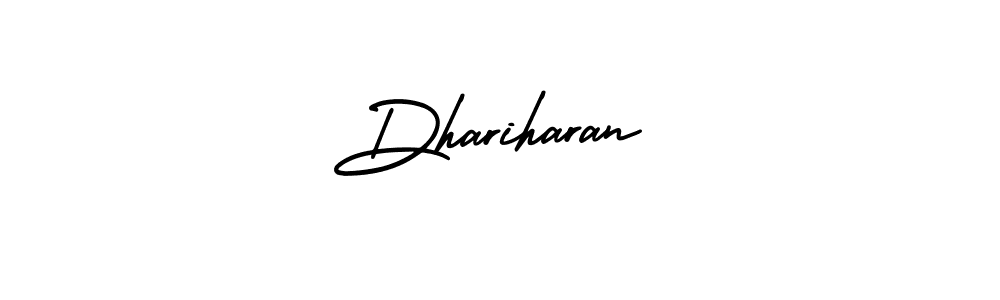 How to make Dhariharan signature? AmerikaSignatureDemo-Regular is a professional autograph style. Create handwritten signature for Dhariharan name. Dhariharan signature style 3 images and pictures png