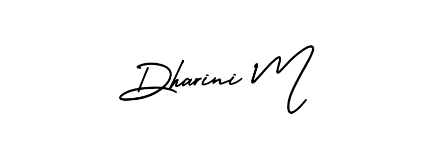 if you are searching for the best signature style for your name Dharini M. so please give up your signature search. here we have designed multiple signature styles  using AmerikaSignatureDemo-Regular. Dharini M signature style 3 images and pictures png