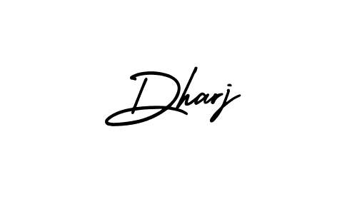 How to Draw Dharj signature style? AmerikaSignatureDemo-Regular is a latest design signature styles for name Dharj. Dharj signature style 3 images and pictures png