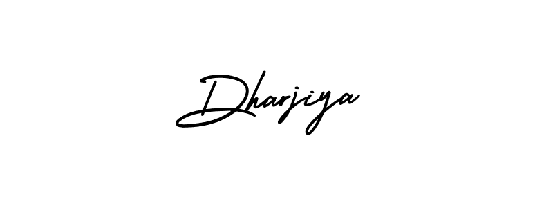 Dharjiya stylish signature style. Best Handwritten Sign (AmerikaSignatureDemo-Regular) for my name. Handwritten Signature Collection Ideas for my name Dharjiya. Dharjiya signature style 3 images and pictures png