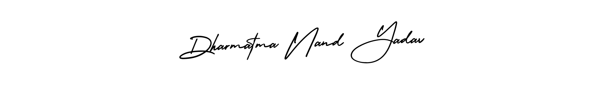 This is the best signature style for the Dharmatma Nand Yadav name. Also you like these signature font (AmerikaSignatureDemo-Regular). Mix name signature. Dharmatma Nand Yadav signature style 3 images and pictures png