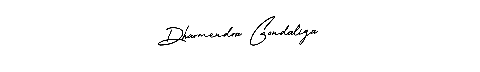 AmerikaSignatureDemo-Regular is a professional signature style that is perfect for those who want to add a touch of class to their signature. It is also a great choice for those who want to make their signature more unique. Get Dharmendra Gondaliya name to fancy signature for free. Dharmendra Gondaliya signature style 3 images and pictures png