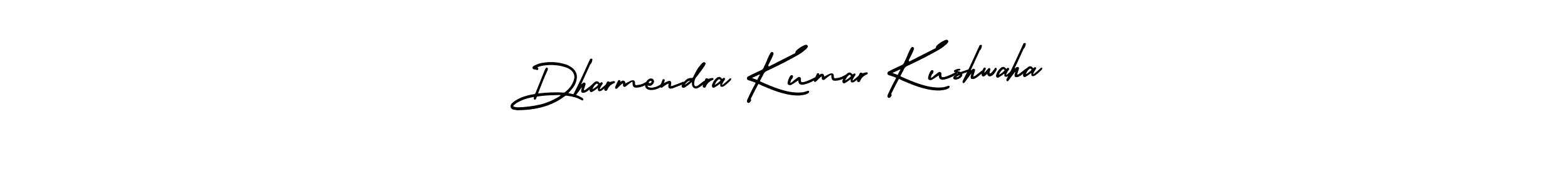 The best way (AmerikaSignatureDemo-Regular) to make a short signature is to pick only two or three words in your name. The name Dharmendra Kumar Kushwaha include a total of six letters. For converting this name. Dharmendra Kumar Kushwaha signature style 3 images and pictures png