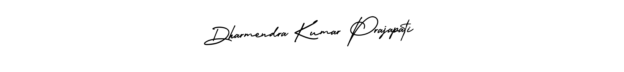 AmerikaSignatureDemo-Regular is a professional signature style that is perfect for those who want to add a touch of class to their signature. It is also a great choice for those who want to make their signature more unique. Get Dharmendra Kumar Prajapati name to fancy signature for free. Dharmendra Kumar Prajapati signature style 3 images and pictures png