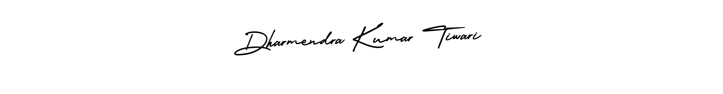 You should practise on your own different ways (AmerikaSignatureDemo-Regular) to write your name (Dharmendra Kumar Tiwari) in signature. don't let someone else do it for you. Dharmendra Kumar Tiwari signature style 3 images and pictures png