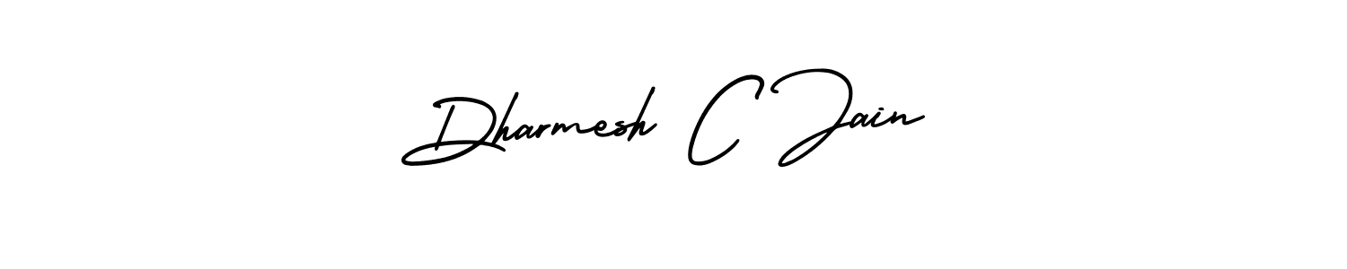 Use a signature maker to create a handwritten signature online. With this signature software, you can design (AmerikaSignatureDemo-Regular) your own signature for name Dharmesh C Jain. Dharmesh C Jain signature style 3 images and pictures png
