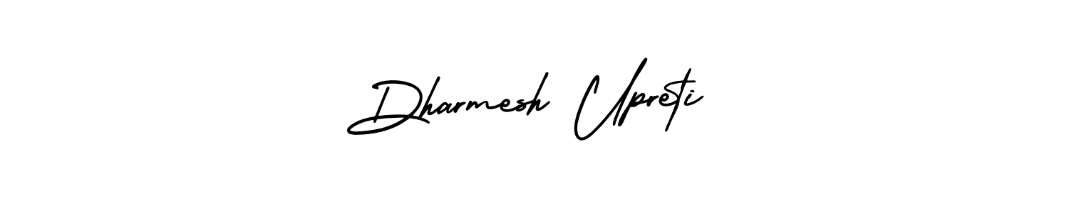 Also we have Dharmesh Upreti name is the best signature style. Create professional handwritten signature collection using AmerikaSignatureDemo-Regular autograph style. Dharmesh Upreti signature style 3 images and pictures png