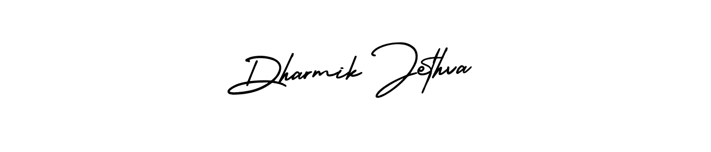 Dharmik Jethva stylish signature style. Best Handwritten Sign (AmerikaSignatureDemo-Regular) for my name. Handwritten Signature Collection Ideas for my name Dharmik Jethva. Dharmik Jethva signature style 3 images and pictures png