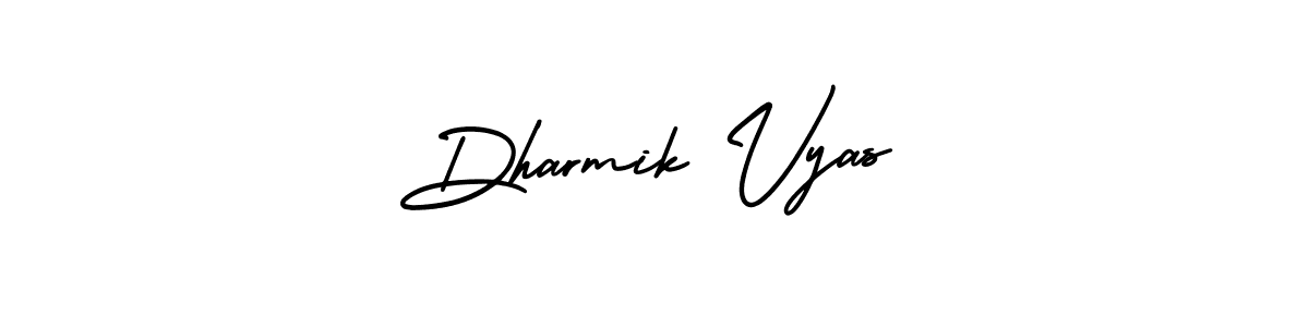 Use a signature maker to create a handwritten signature online. With this signature software, you can design (AmerikaSignatureDemo-Regular) your own signature for name Dharmik Vyas. Dharmik Vyas signature style 3 images and pictures png