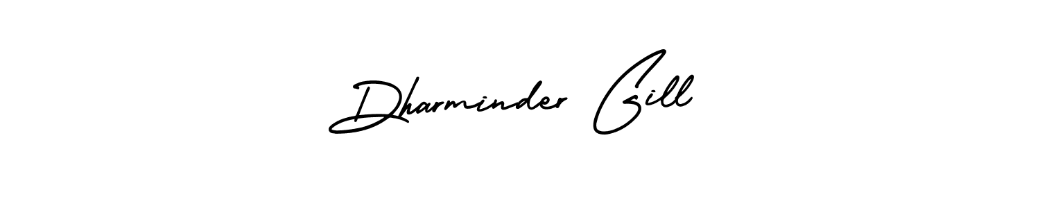 How to make Dharminder Gill name signature. Use AmerikaSignatureDemo-Regular style for creating short signs online. This is the latest handwritten sign. Dharminder Gill signature style 3 images and pictures png