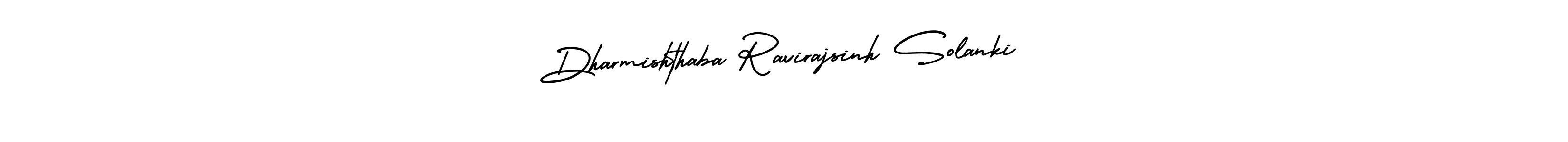 Also You can easily find your signature by using the search form. We will create Dharmishthaba Ravirajsinh Solanki name handwritten signature images for you free of cost using AmerikaSignatureDemo-Regular sign style. Dharmishthaba Ravirajsinh Solanki signature style 3 images and pictures png