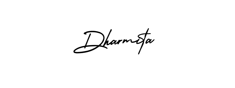 Similarly AmerikaSignatureDemo-Regular is the best handwritten signature design. Signature creator online .You can use it as an online autograph creator for name Dharmita. Dharmita signature style 3 images and pictures png