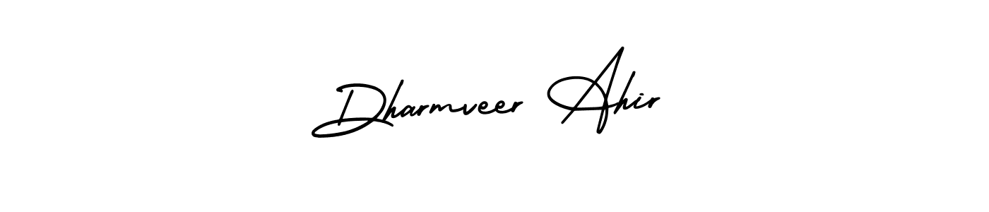 Use a signature maker to create a handwritten signature online. With this signature software, you can design (AmerikaSignatureDemo-Regular) your own signature for name Dharmveer Ahir. Dharmveer Ahir signature style 3 images and pictures png