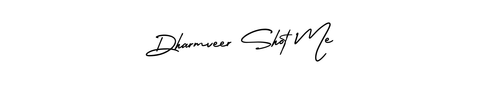 AmerikaSignatureDemo-Regular is a professional signature style that is perfect for those who want to add a touch of class to their signature. It is also a great choice for those who want to make their signature more unique. Get Dharmveer Shot Me name to fancy signature for free. Dharmveer Shot Me signature style 3 images and pictures png