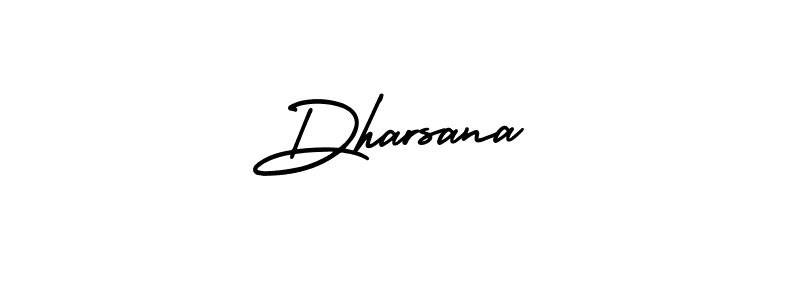 Use a signature maker to create a handwritten signature online. With this signature software, you can design (AmerikaSignatureDemo-Regular) your own signature for name Dharsana. Dharsana signature style 3 images and pictures png