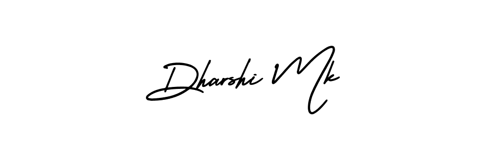 The best way (AmerikaSignatureDemo-Regular) to make a short signature is to pick only two or three words in your name. The name Dharshi Mk include a total of six letters. For converting this name. Dharshi Mk signature style 3 images and pictures png