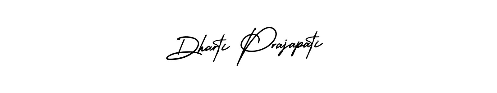 Use a signature maker to create a handwritten signature online. With this signature software, you can design (AmerikaSignatureDemo-Regular) your own signature for name Dharti Prajapati. Dharti Prajapati signature style 3 images and pictures png