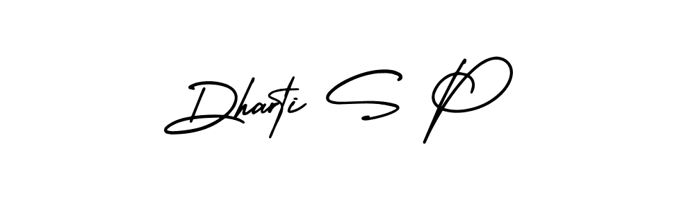 Dharti S P stylish signature style. Best Handwritten Sign (AmerikaSignatureDemo-Regular) for my name. Handwritten Signature Collection Ideas for my name Dharti S P. Dharti S P signature style 3 images and pictures png