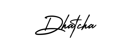 Make your name Dhatcha memorable on every contract using AmerikaSignatureDemo-Regular autograph style. Instant transparent background export available. Dhatcha signature style 3 images and pictures png