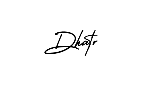 Use a signature maker to create a handwritten signature online. With this signature software, you can design (AmerikaSignatureDemo-Regular) your own signature for name Dhatr. Dhatr signature style 3 images and pictures png