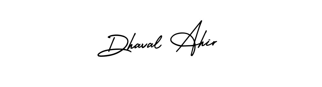 How to Draw Dhaval Ahir signature style? AmerikaSignatureDemo-Regular is a latest design signature styles for name Dhaval Ahir. Dhaval Ahir signature style 3 images and pictures png