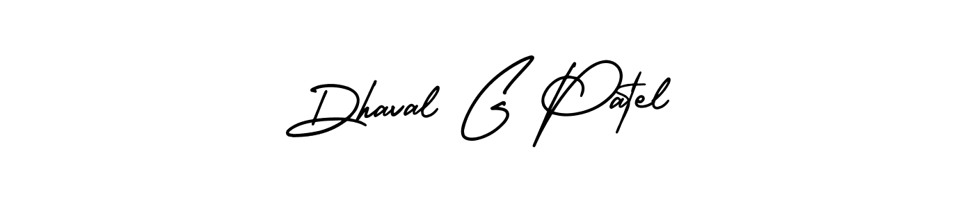 Design your own signature with our free online signature maker. With this signature software, you can create a handwritten (AmerikaSignatureDemo-Regular) signature for name Dhaval G Patel. Dhaval G Patel signature style 3 images and pictures png