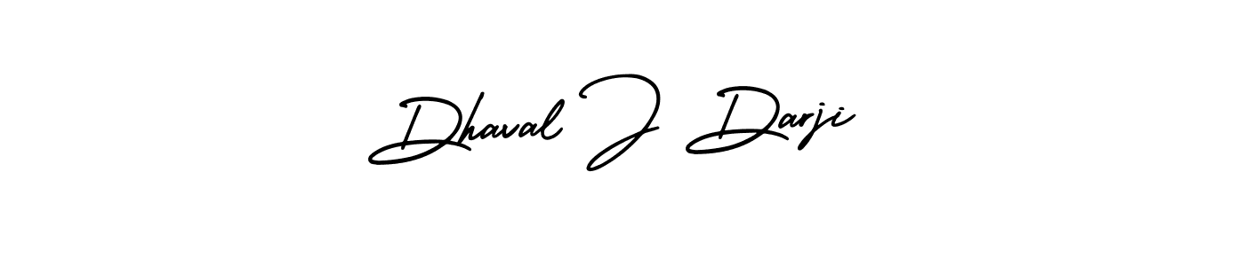 Make a beautiful signature design for name Dhaval J Darji. With this signature (AmerikaSignatureDemo-Regular) style, you can create a handwritten signature for free. Dhaval J Darji signature style 3 images and pictures png