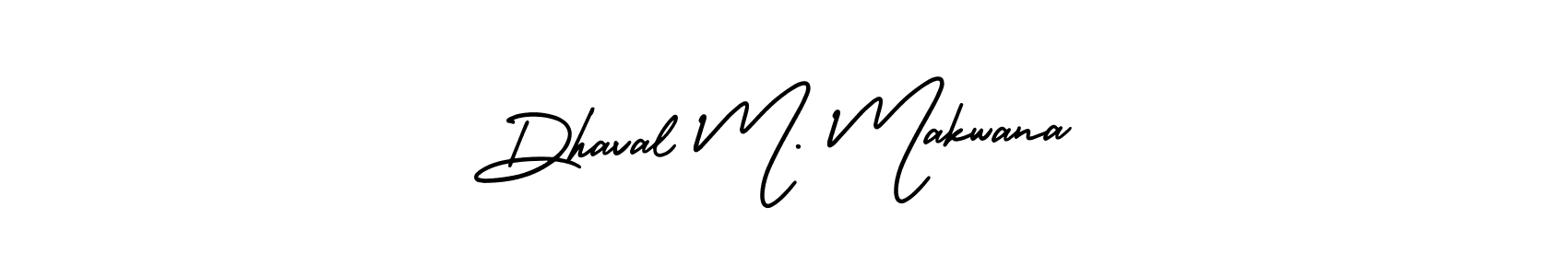 if you are searching for the best signature style for your name Dhaval M. Makwana. so please give up your signature search. here we have designed multiple signature styles  using AmerikaSignatureDemo-Regular. Dhaval M. Makwana signature style 3 images and pictures png