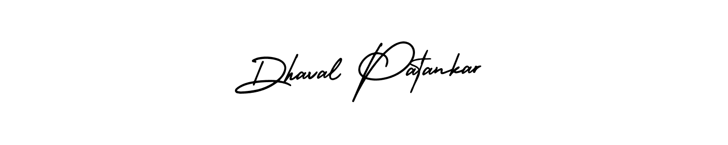 How to make Dhaval Patankar name signature. Use AmerikaSignatureDemo-Regular style for creating short signs online. This is the latest handwritten sign. Dhaval Patankar signature style 3 images and pictures png