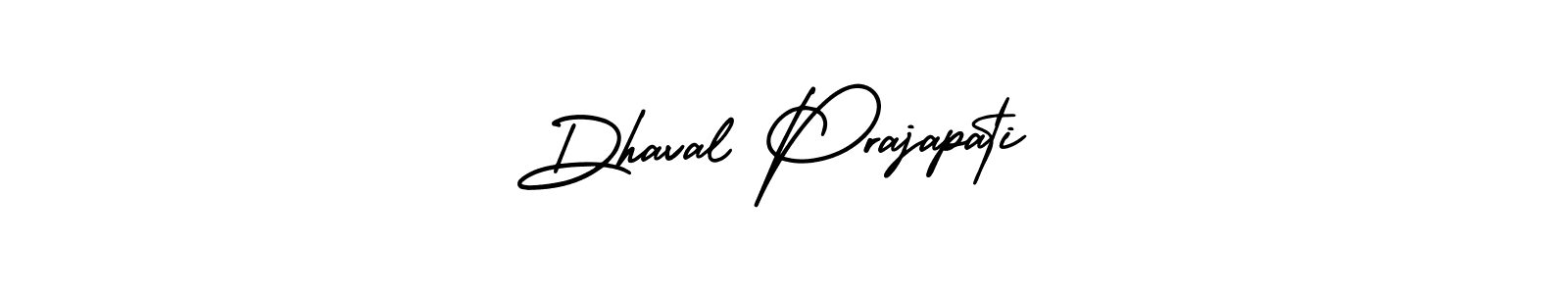 It looks lik you need a new signature style for name Dhaval Prajapati. Design unique handwritten (AmerikaSignatureDemo-Regular) signature with our free signature maker in just a few clicks. Dhaval Prajapati signature style 3 images and pictures png