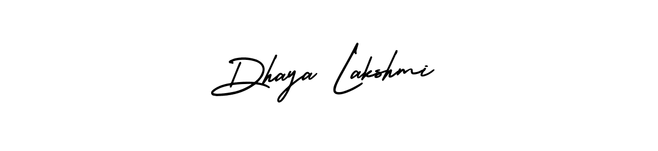 Also You can easily find your signature by using the search form. We will create Dhaya Lakshmi name handwritten signature images for you free of cost using AmerikaSignatureDemo-Regular sign style. Dhaya Lakshmi signature style 3 images and pictures png