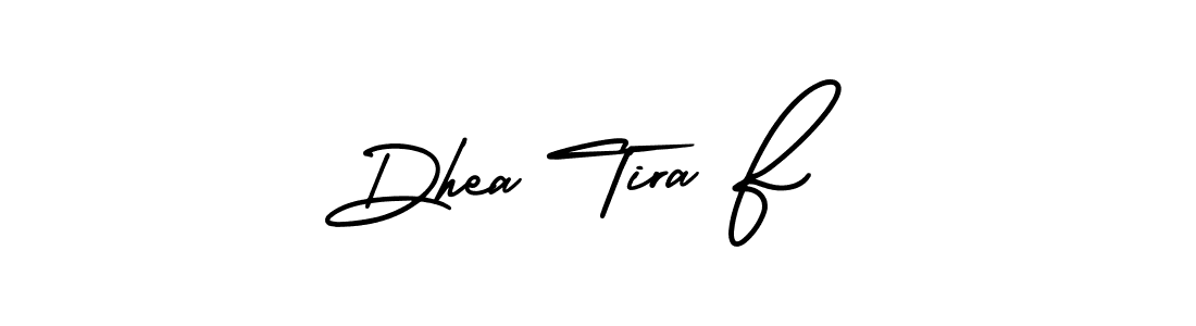 Also You can easily find your signature by using the search form. We will create Dhea Tira F name handwritten signature images for you free of cost using AmerikaSignatureDemo-Regular sign style. Dhea Tira F signature style 3 images and pictures png