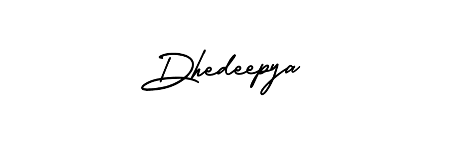 How to make Dhedeepya signature? AmerikaSignatureDemo-Regular is a professional autograph style. Create handwritten signature for Dhedeepya name. Dhedeepya signature style 3 images and pictures png