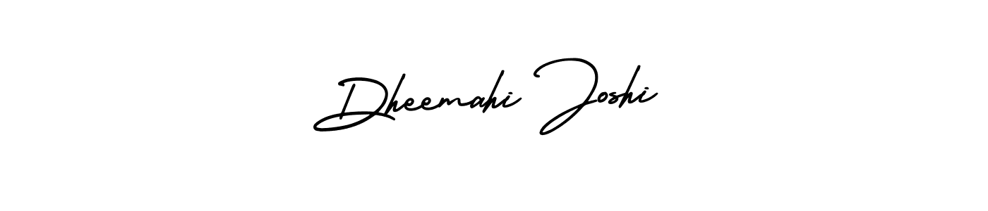 How to make Dheemahi Joshi name signature. Use AmerikaSignatureDemo-Regular style for creating short signs online. This is the latest handwritten sign. Dheemahi Joshi signature style 3 images and pictures png