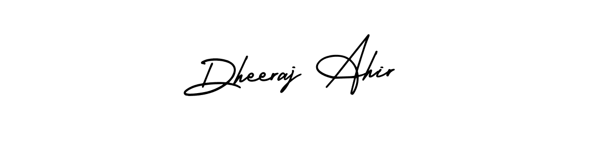 Dheeraj Ahir stylish signature style. Best Handwritten Sign (AmerikaSignatureDemo-Regular) for my name. Handwritten Signature Collection Ideas for my name Dheeraj Ahir. Dheeraj Ahir signature style 3 images and pictures png