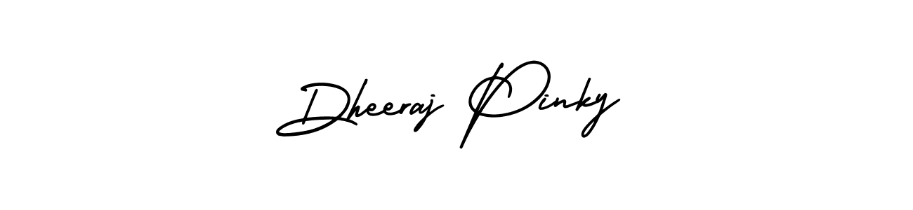 How to make Dheeraj Pinky name signature. Use AmerikaSignatureDemo-Regular style for creating short signs online. This is the latest handwritten sign. Dheeraj Pinky signature style 3 images and pictures png