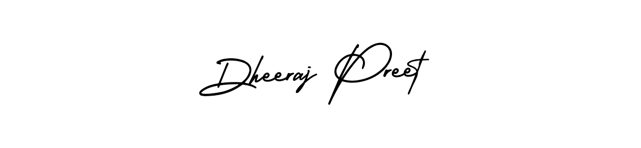 Dheeraj Preet stylish signature style. Best Handwritten Sign (AmerikaSignatureDemo-Regular) for my name. Handwritten Signature Collection Ideas for my name Dheeraj Preet. Dheeraj Preet signature style 3 images and pictures png