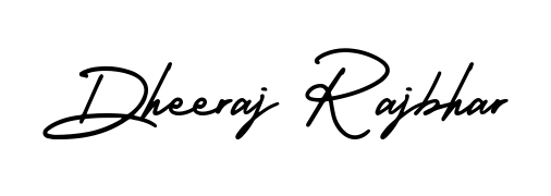 A dynamic signature style for Dheeraj Rajbhar using AmerikaSignatureDemo-Regular script. Designed to look authentic, handwritten, and professional. Dheeraj Rajbhar signature style 3 images and pictures png