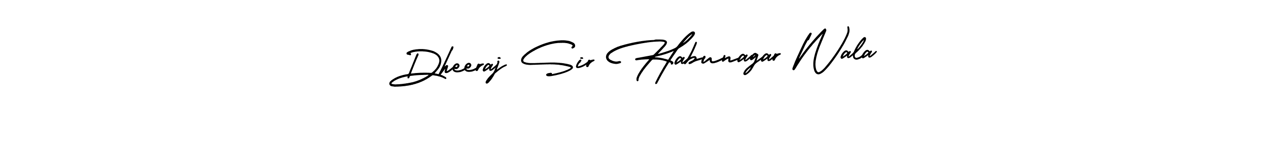 You should practise on your own different ways (AmerikaSignatureDemo-Regular) to write your name (Dheeraj Sir Habunagar Wala) in signature. don't let someone else do it for you. Dheeraj Sir Habunagar Wala signature style 3 images and pictures png