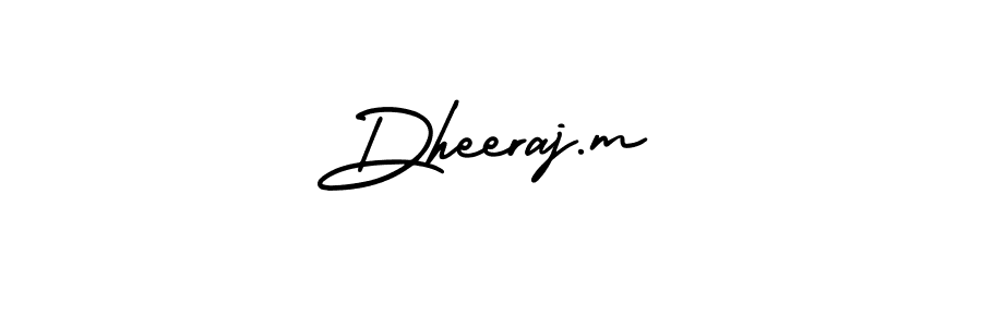 Design your own signature with our free online signature maker. With this signature software, you can create a handwritten (AmerikaSignatureDemo-Regular) signature for name Dheeraj.m. Dheeraj.m signature style 3 images and pictures png