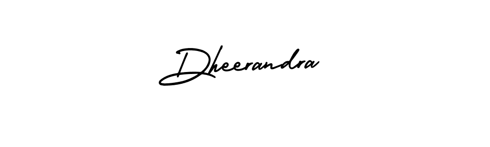 How to make Dheerandra signature? AmerikaSignatureDemo-Regular is a professional autograph style. Create handwritten signature for Dheerandra name. Dheerandra signature style 3 images and pictures png