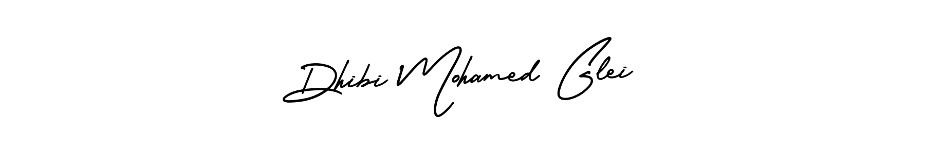 if you are searching for the best signature style for your name Dhibi Mohamed Glei. so please give up your signature search. here we have designed multiple signature styles  using AmerikaSignatureDemo-Regular. Dhibi Mohamed Glei signature style 3 images and pictures png