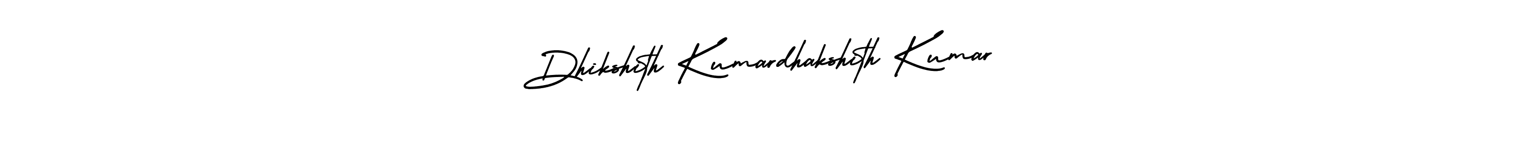 if you are searching for the best signature style for your name Dhikshith Kumardhakshith Kumar. so please give up your signature search. here we have designed multiple signature styles  using AmerikaSignatureDemo-Regular. Dhikshith Kumardhakshith Kumar signature style 3 images and pictures png