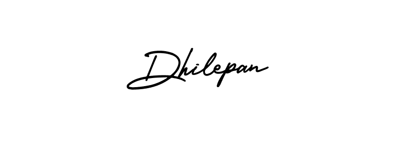 How to make Dhilepan name signature. Use AmerikaSignatureDemo-Regular style for creating short signs online. This is the latest handwritten sign. Dhilepan signature style 3 images and pictures png