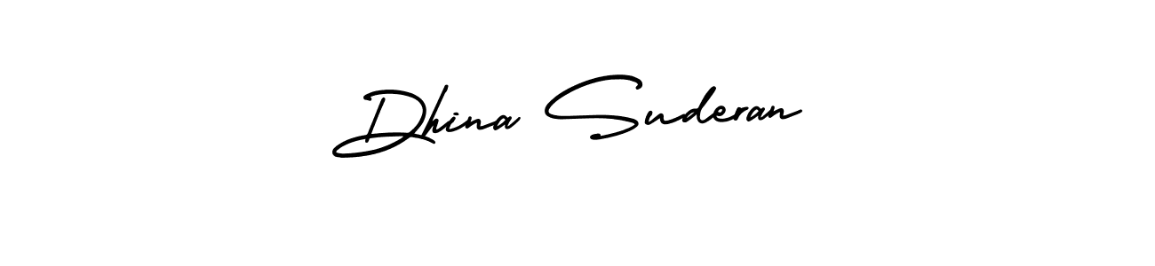 How to make Dhina Suderan signature? AmerikaSignatureDemo-Regular is a professional autograph style. Create handwritten signature for Dhina Suderan name. Dhina Suderan signature style 3 images and pictures png